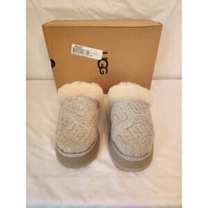 NIB UGG Disquette Felted Shearling Lined Slipper (Women)Light Gray 9